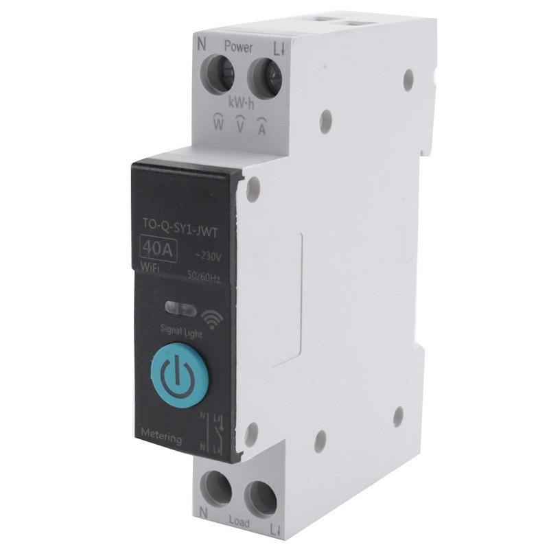 40A Tuya Single Phase Din Rail WIFI Smart Energy Meter Timer Power