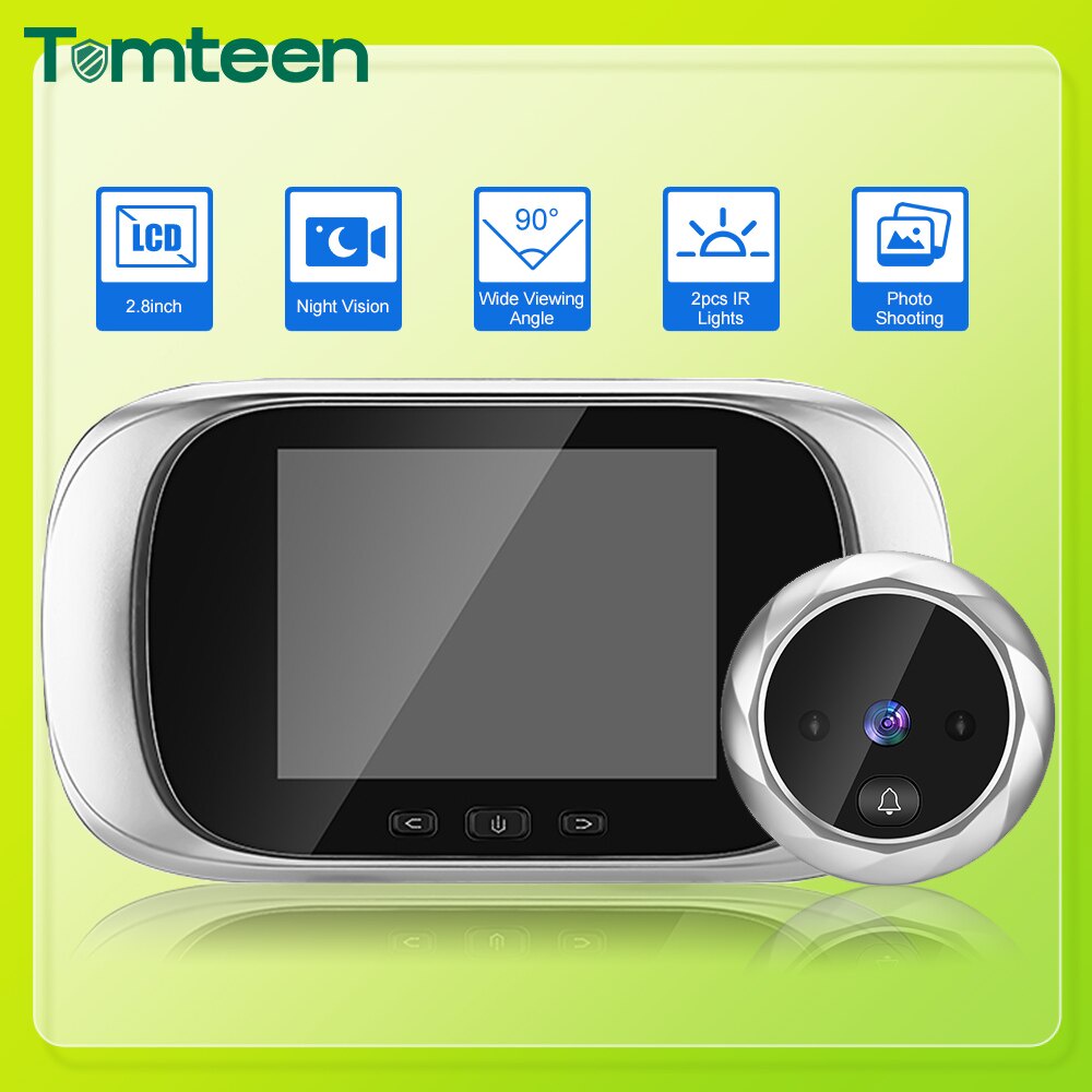 Tomteen 2 8 Inch LCD Color Screen Digital Doorbell Electronic Peephole