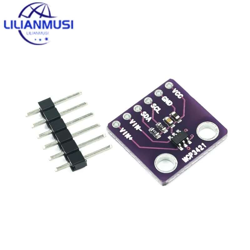 MCP3421 I2C SOT23 6 Delta Sigma ADC Evaluation Module Board For PICkit