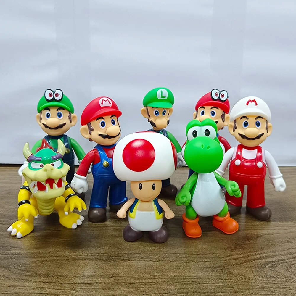 Funko Pop Hot Super Mario Bros Action Figures Toys Dolls Model Set Luigi Yoshi Donkey Kong
