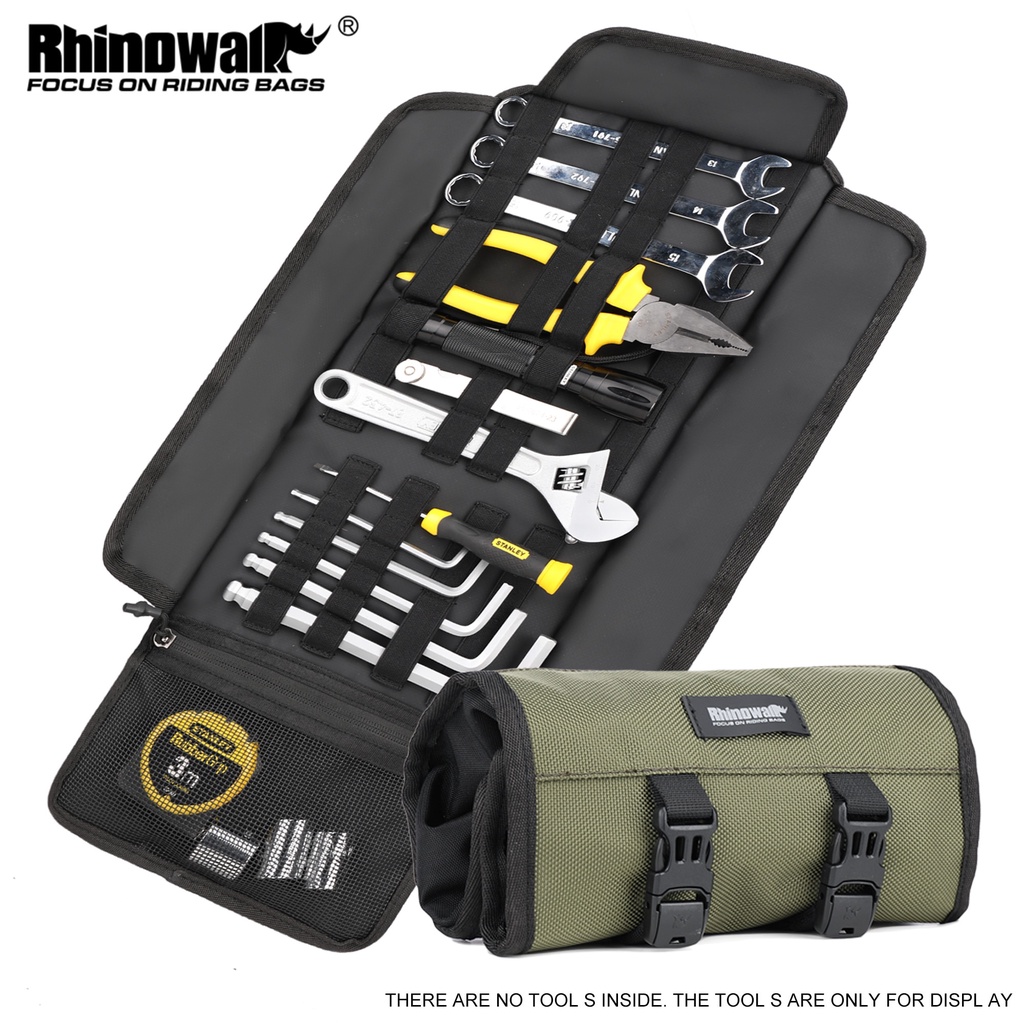 Rhinowalk Motorcycle Tool Bag Roll Toolkit Saddle Bag Portable Repair