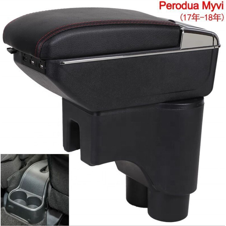 Perodua Myvi Pvc Adjustable Arm Rest Armrest Center Console Box