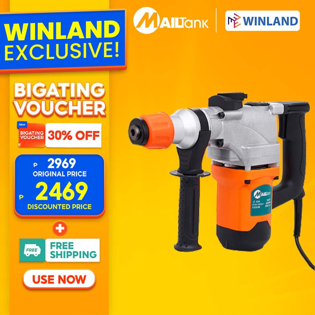 Mailtank By Winland SDS Plus Rotary Hammer Drill With Light Chiseling