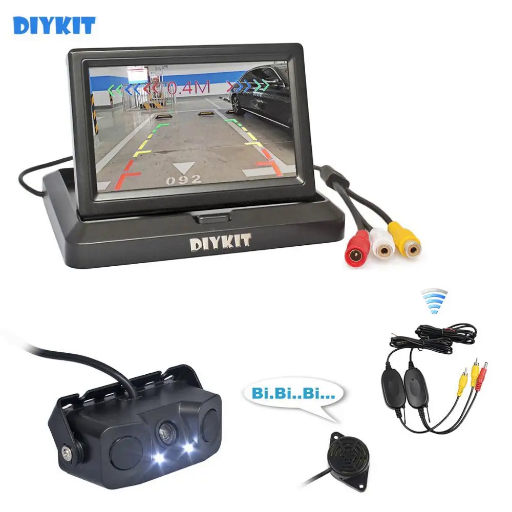 Diykit Wireless Inch Car Reversing Camera Kit Back Up Car Monitor