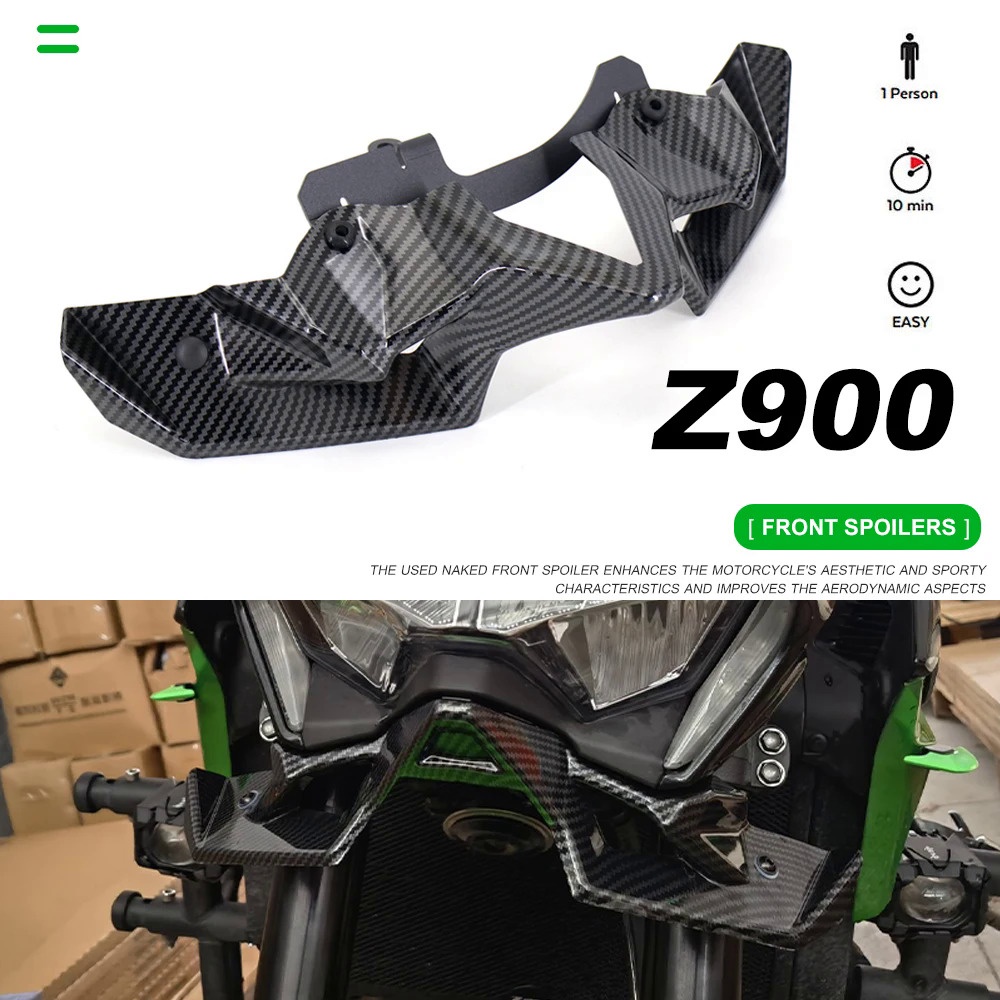 Carbon Fiber Motorcycle Z Naked Front Spoiler Winglet Aerodynamic