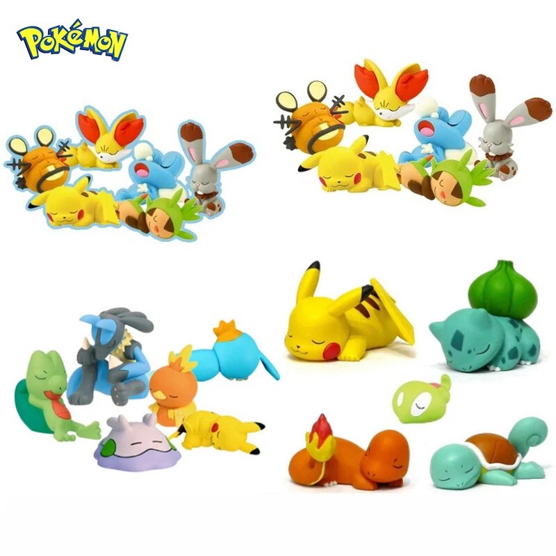 Pcs Set Pokemon Pikachu Figure Charmander Psyduck Squirtle