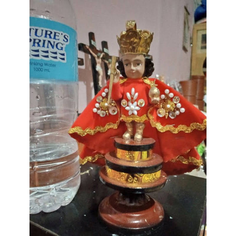 Wooden 7 Inches Sr Sto Nino De Cebu Mahal Nga Senior Santo Ninyo Viva