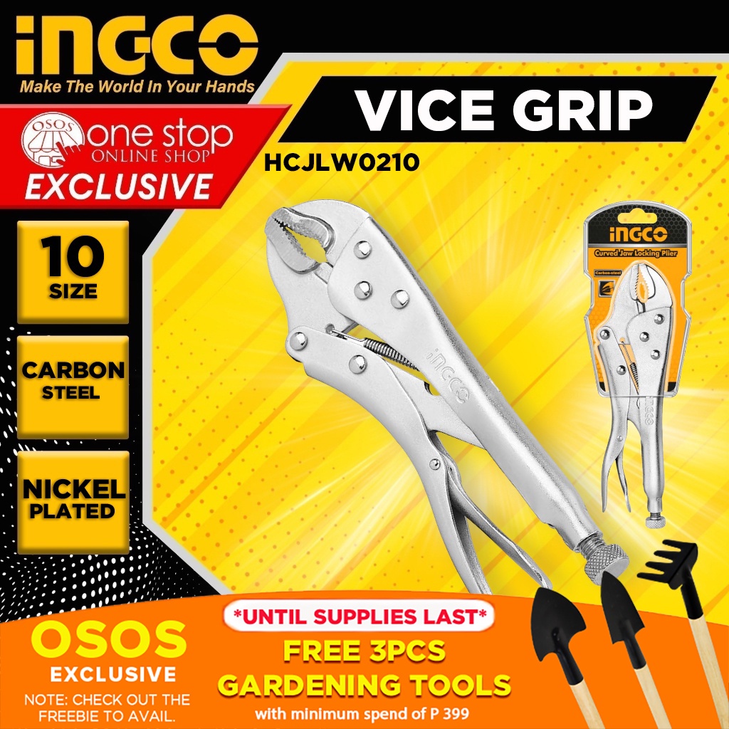 In Stock Plier Industrial Vise Jaw Grip Vice INGCO Grade Osos Curved