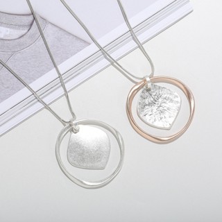 G Fashion Jewelry Exaggerate Circle Square Pendant Necklace Alloy