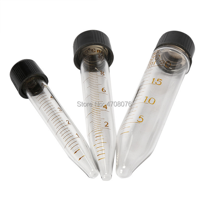 Glass Graduated Centrifuge Tube With Screw Lid Centrifugal Tubes Cone