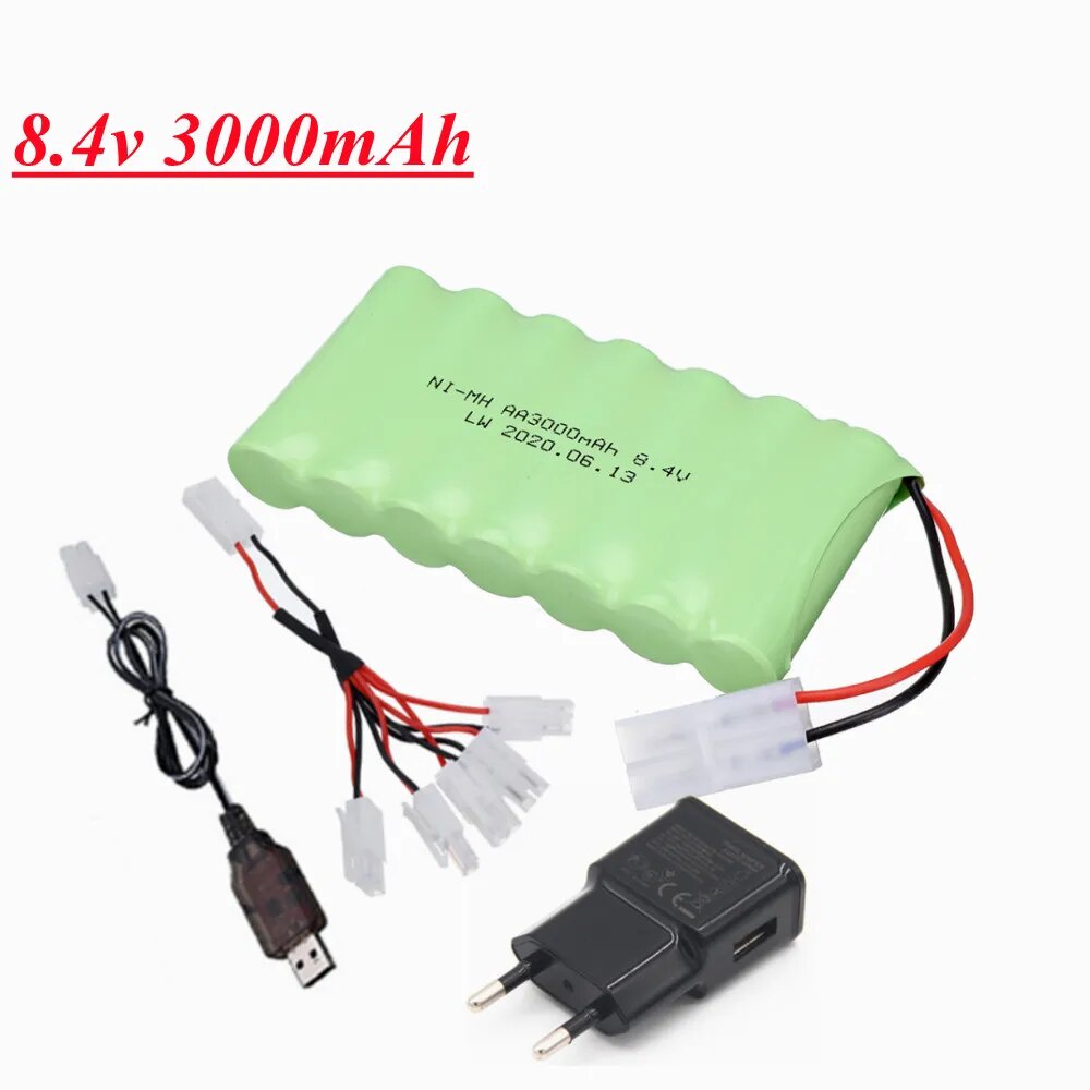 8 4V 3000mah Rechargeable NI MH Battery For RC Toys Car Tanks Trains