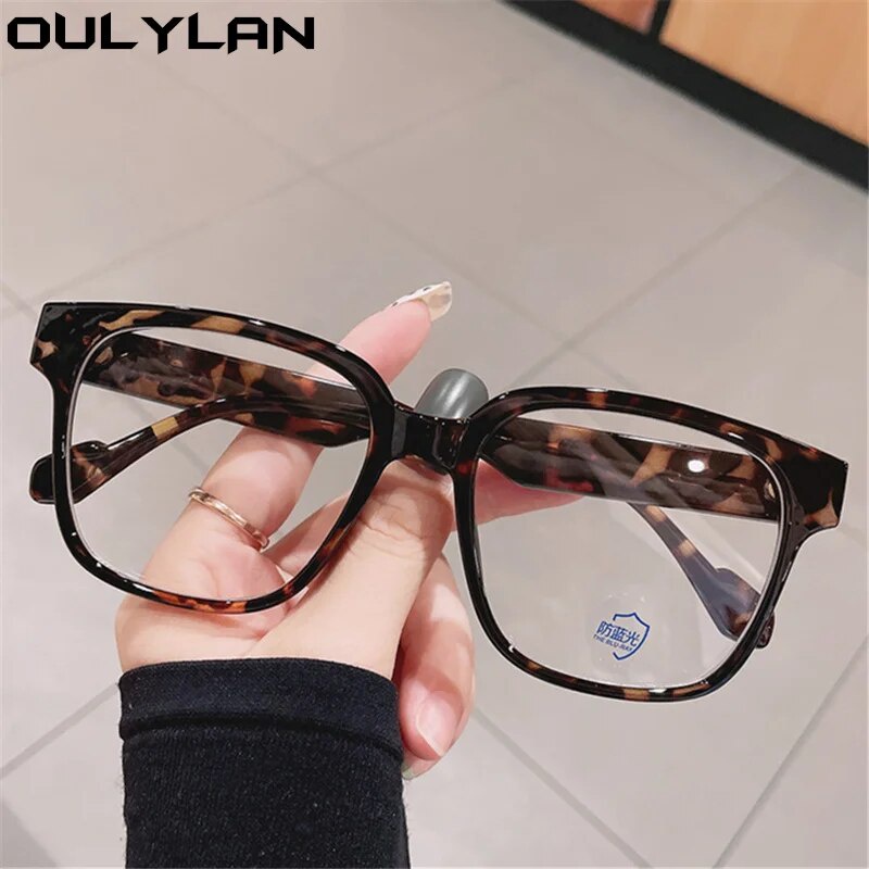 Oulylan Blue Light Blocking Glasses Frames Men Transparent Myopia