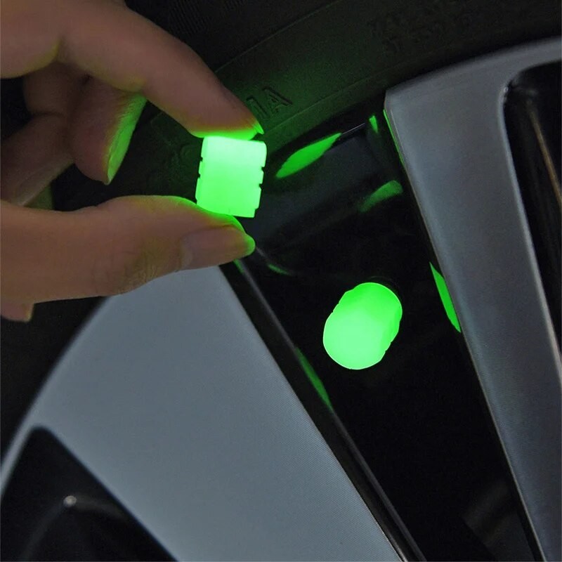 Luminous Tire Valve Cap Car Motorcycle Bike Wheel Hub Glowing Valve