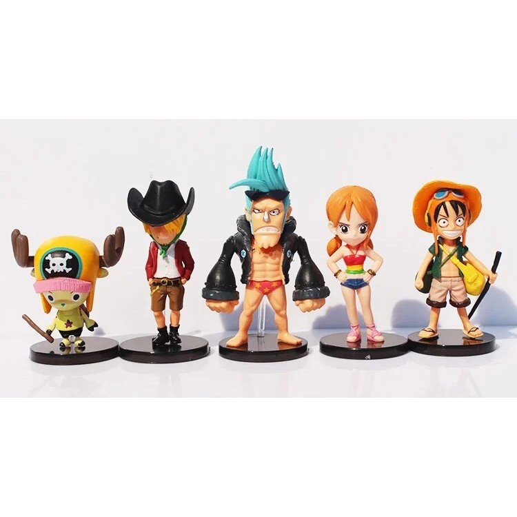 91K 9pcs Anime One Piece Mini Luffy Roronoa Zoro Action Figure Sanji