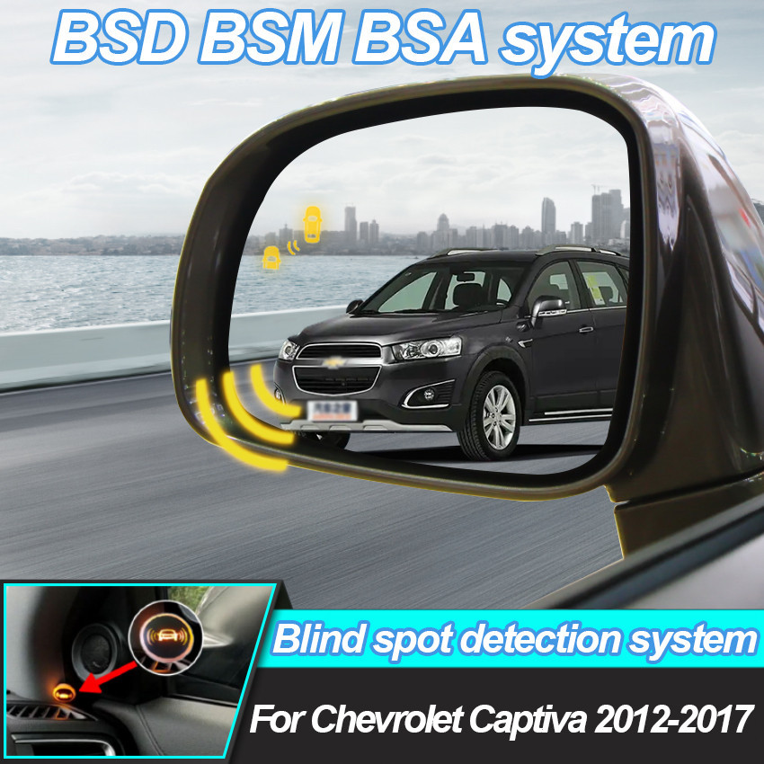 Car Bsd Bsm Bsa Blind Area Spot Warning Drive Mirror Rear Radar