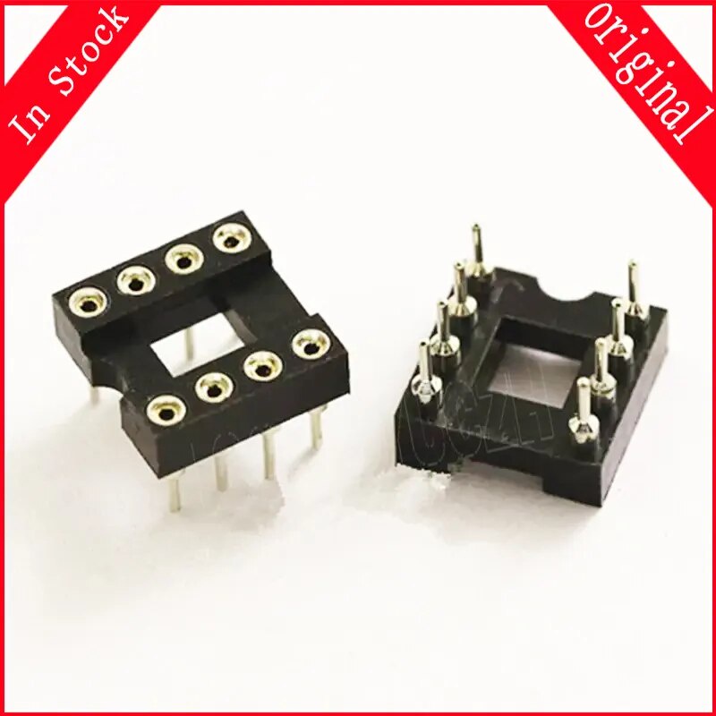 Pcs Lot Dip Round Hole Pins Mm Dip Dip Ic Sockets Adaptor