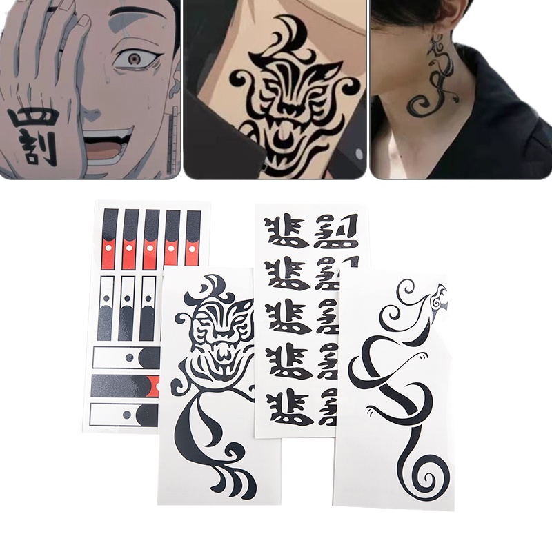 Tattoo Stickeranime Tokyo Revengers Tattoos Draken Cosplay Sticker Ken