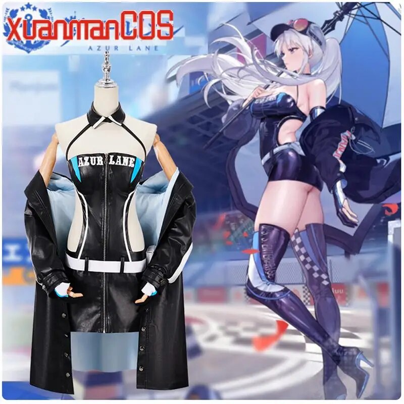 78o Game Azur Lane USS Enterprise Racing Cosplay Costume Halloween