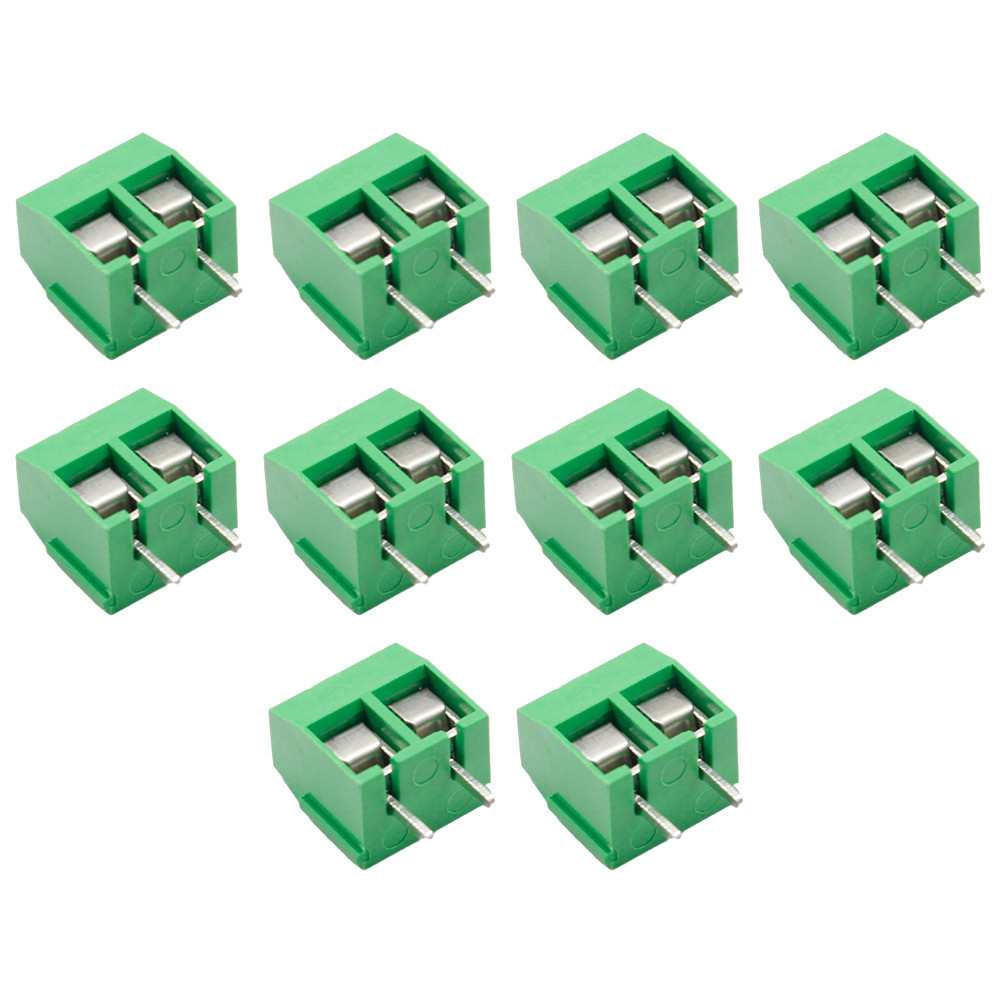 10Pcs PCB Mount Screw Terminal Block Connector Straight Pin 2P 3P