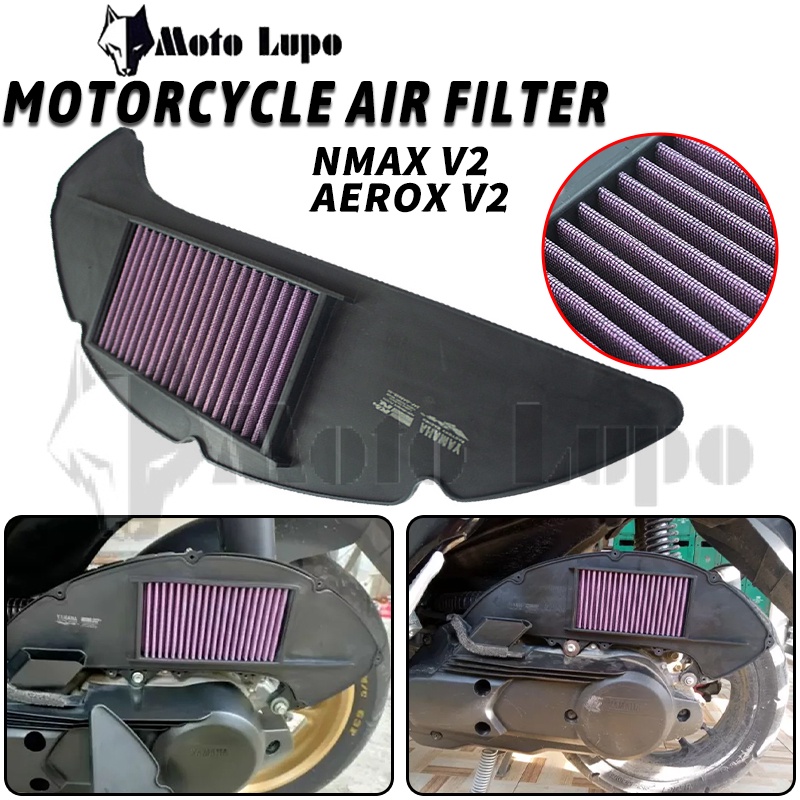 Moto Lupo Motorcycle High Flow Air Filter For Nmax V And Yamaha