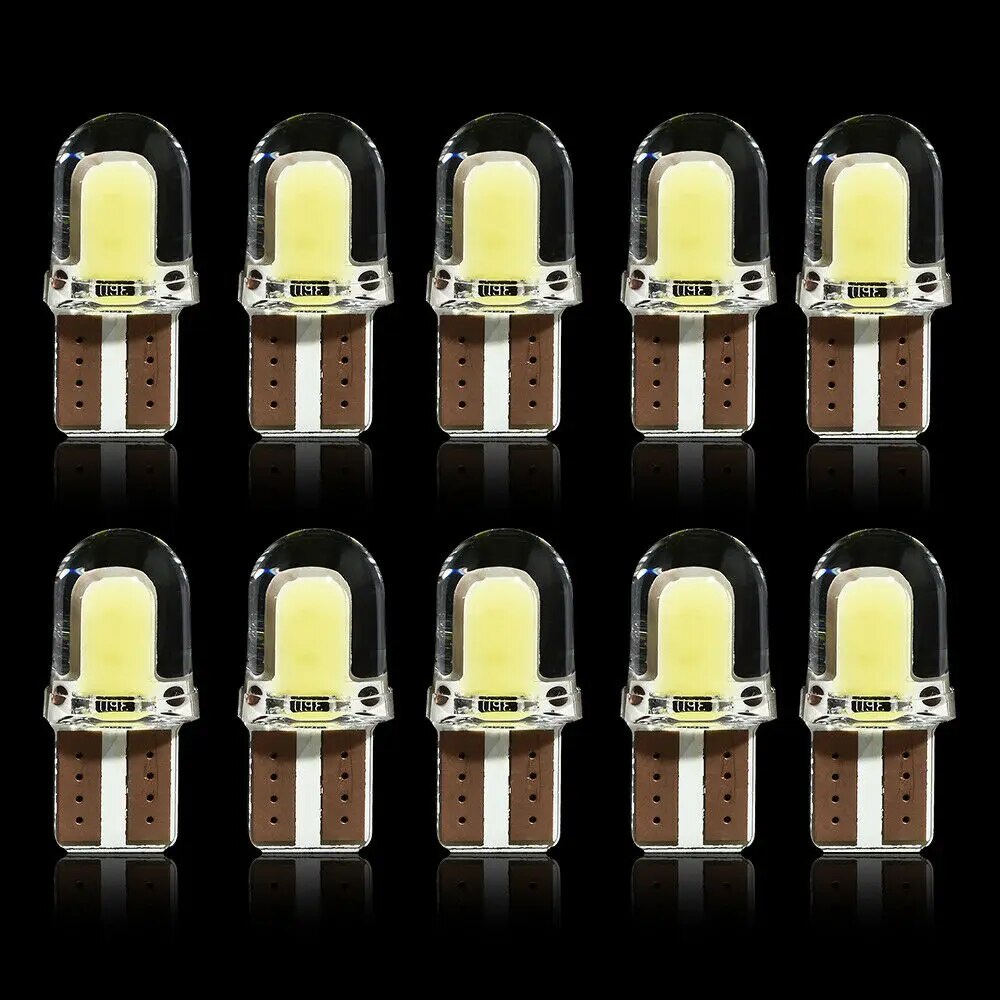 10pcs T10 194 168 W5W COB 4 SMD LED CANBUS Silica Bright White Car