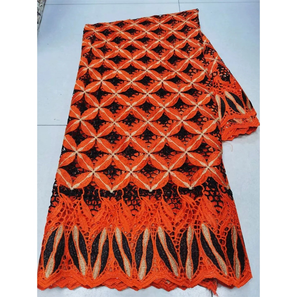 X Luxury Cotton Water Soluble Guipure Lace Embroidery African