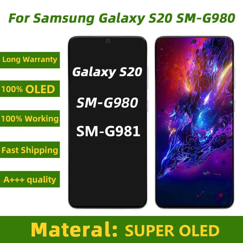 764 Original Super Amoled Display S20 G980F For Samsung Galaxy S20 G981