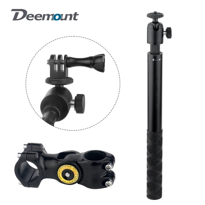 Sections Telescopic Monopod Selfie Stick Kit Bicycle Motorcycle