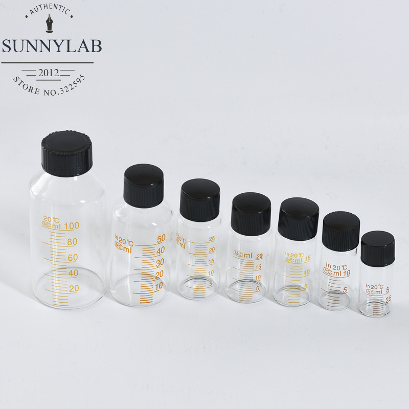 5ml To 1000ml Lab Graduated Round Borosilicate Glass Reagent Bottle