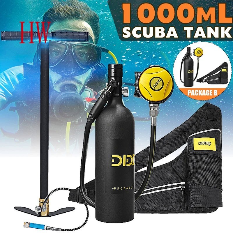 Dideep L Scuba Diving Cylinder Mini Oxygen Tank Set Respirator Air