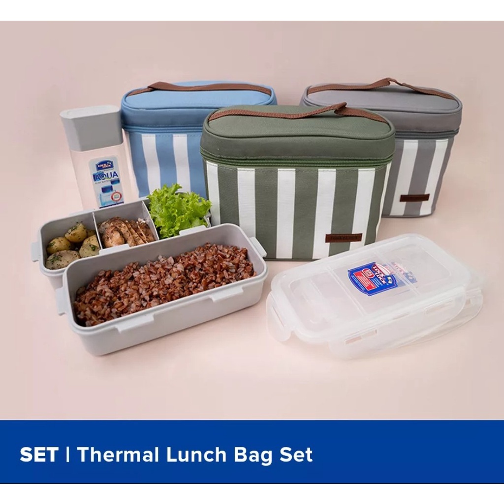 2024 Lunch Locknlock Sets Bag Insulated Authentic With 3 Shopee