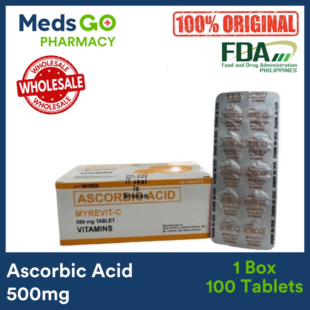 Myrevit C Vitamin C Ascorbic Acid Mg Box X Tablet