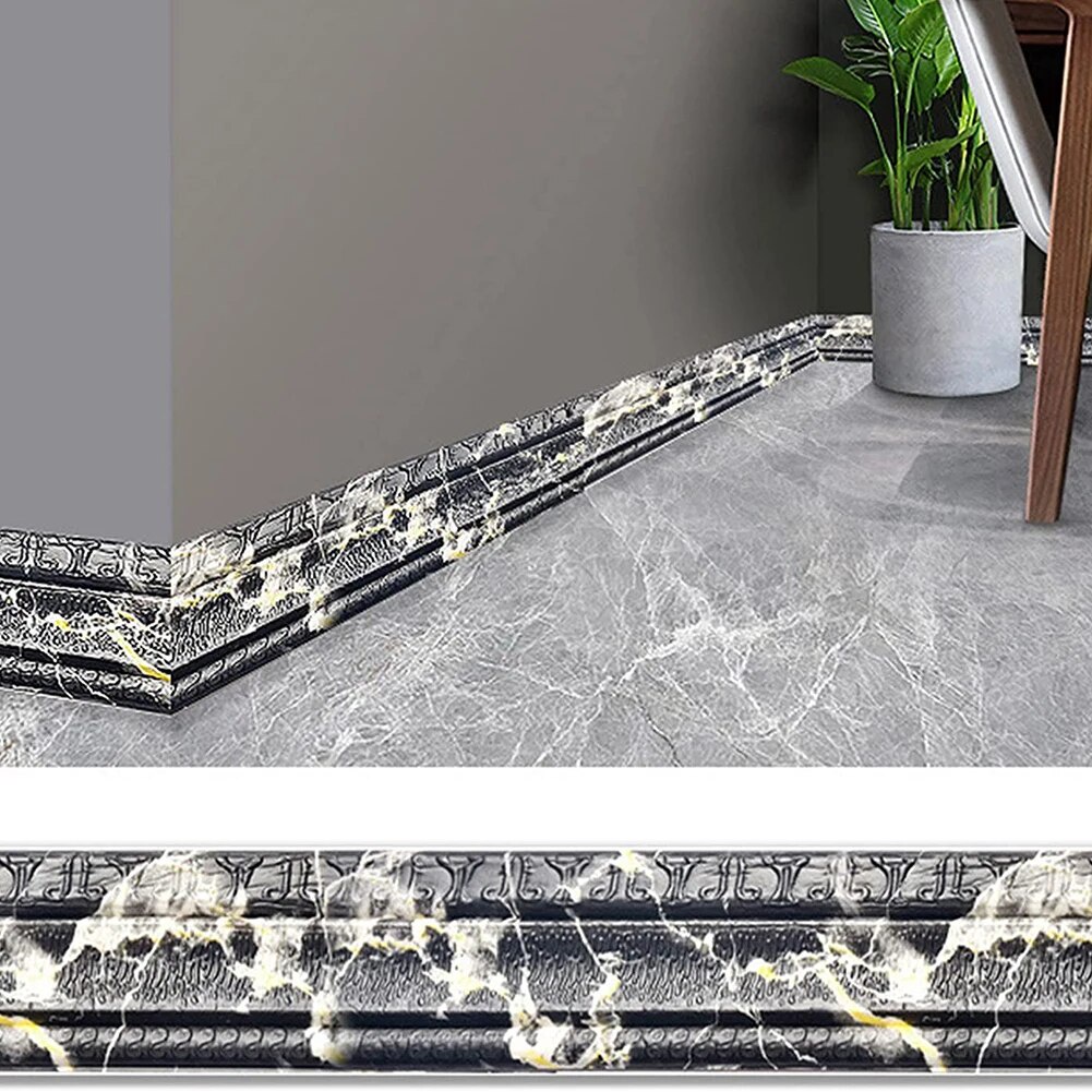 3D Foam Wall Edge Strip Stickers Self Adhesive Waterproof Baseboard