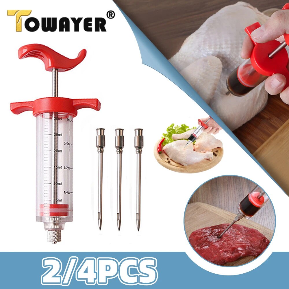 S Flavor Needle Bbq Meat Syringe Marinade Injector Pork Steak Meat