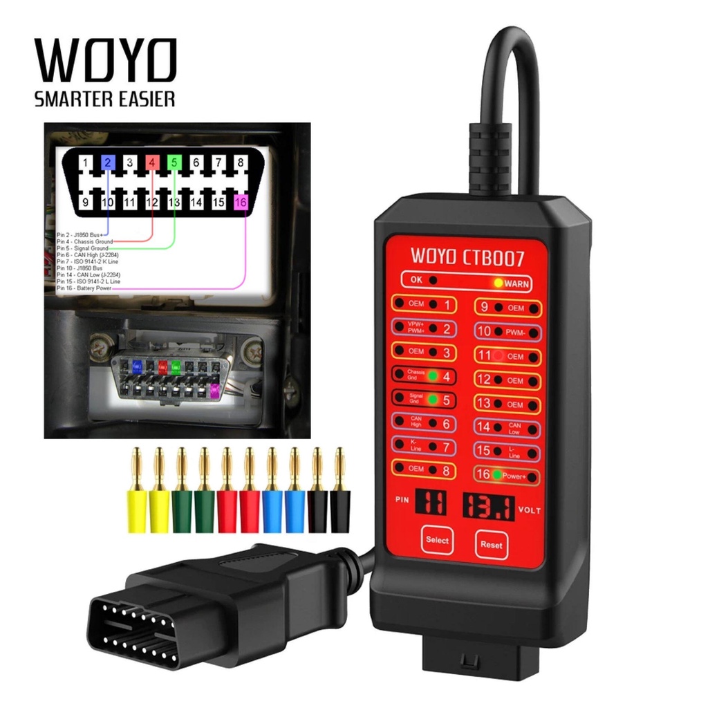 Woyo Car Can Pinout Box Test Breakout Settings Diagnostic Tool Obd