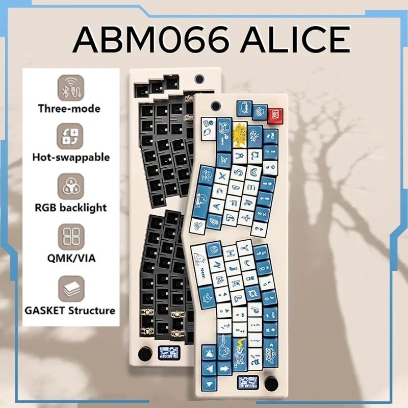 Cidoo Abm066 Alice Mechanical Keyboard Via Hot Swappable Bluetooth 2