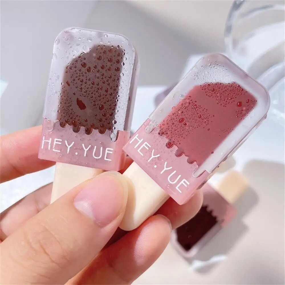 Cute Red Lip Tint Ice Cream Popsicle Lip Gloss Cosmetics Liquid