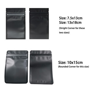 Assorted Sizes Matte Clear Black Black Zip Lock Bags 100pcs PE Plastic