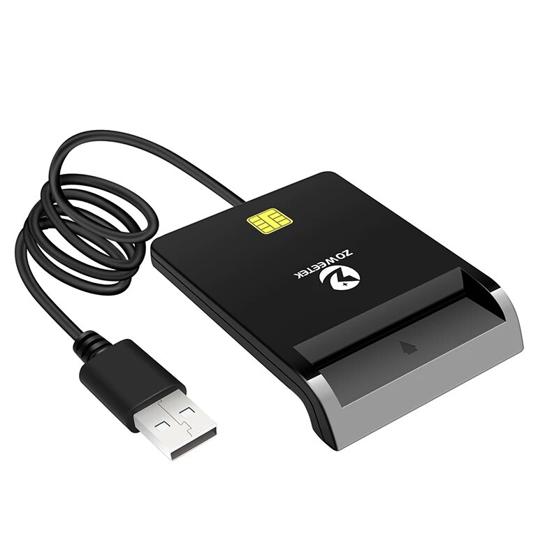 Zoweetek Emv Usb Iso Smart Card Reader For Id Ic Atm Smart