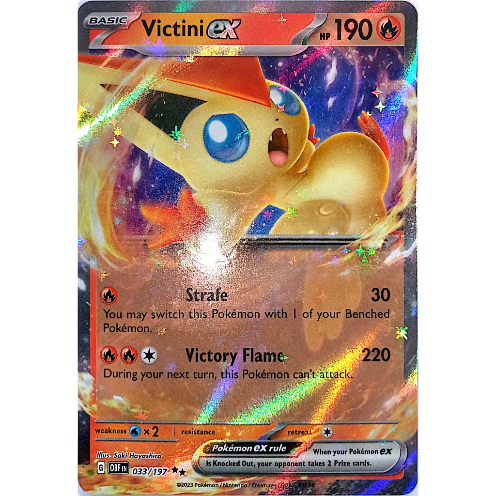 Pokemon TCG Victini EX 033 197 Obsidian Flames Double Rare Full Art