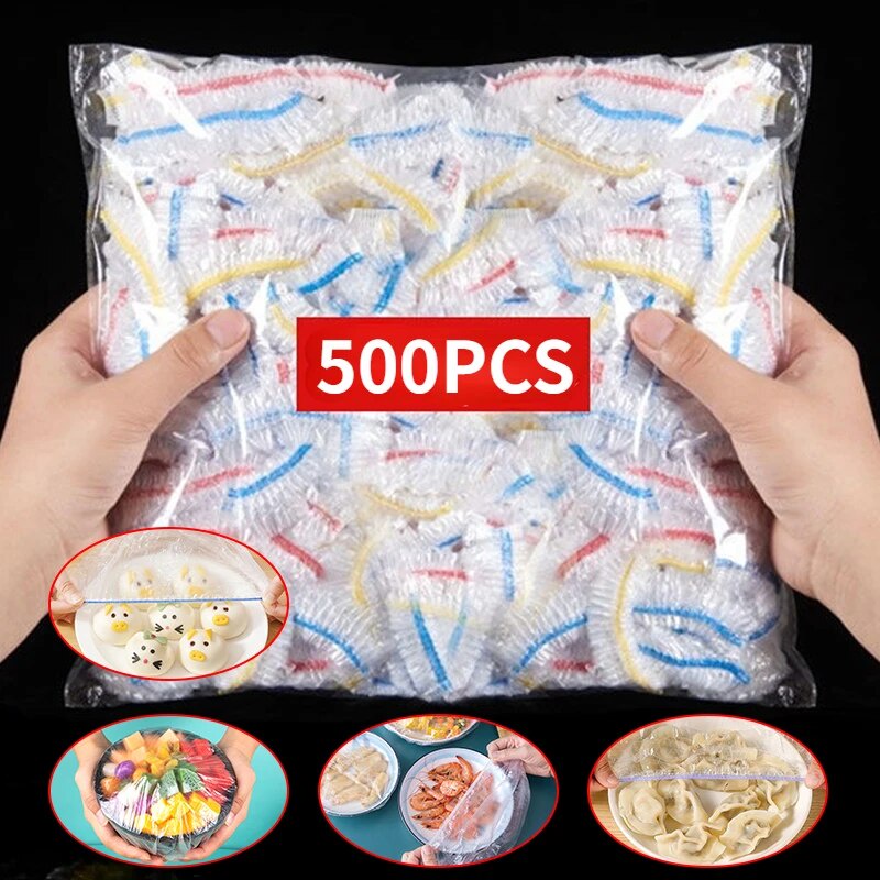 100 300 500pcs Colorful Saran Wrap Disposable Food Cover Food Grade