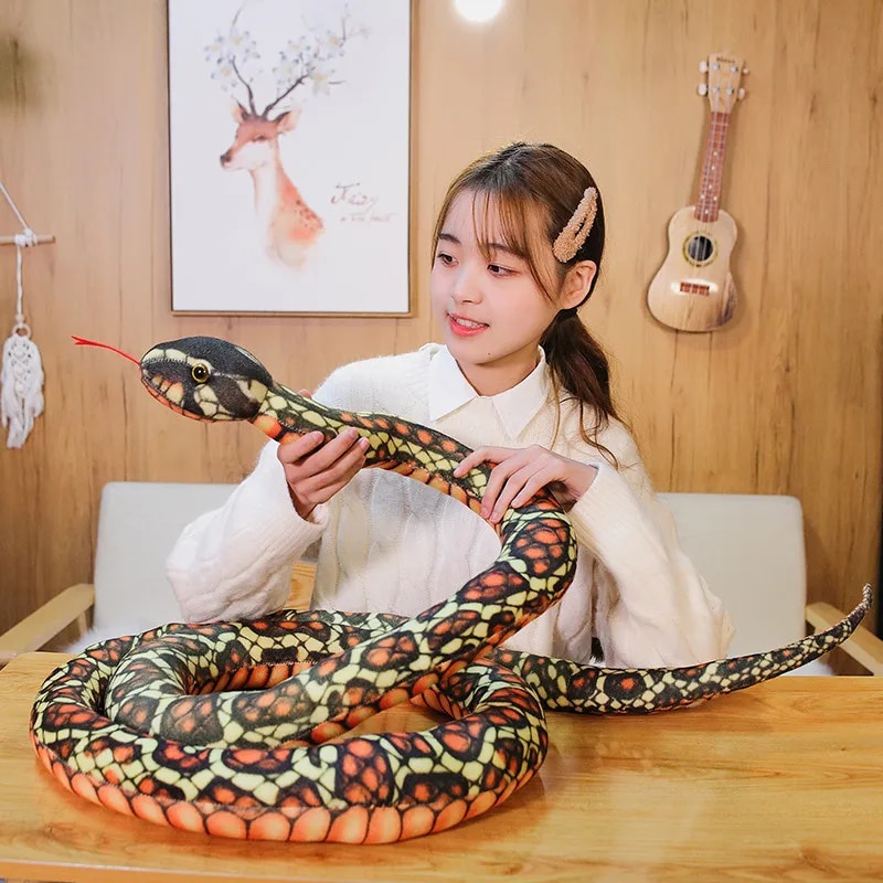 36v 300 CM Real Life Snake Plush Toy Giant Boa Cobra Long Snake Stuffed