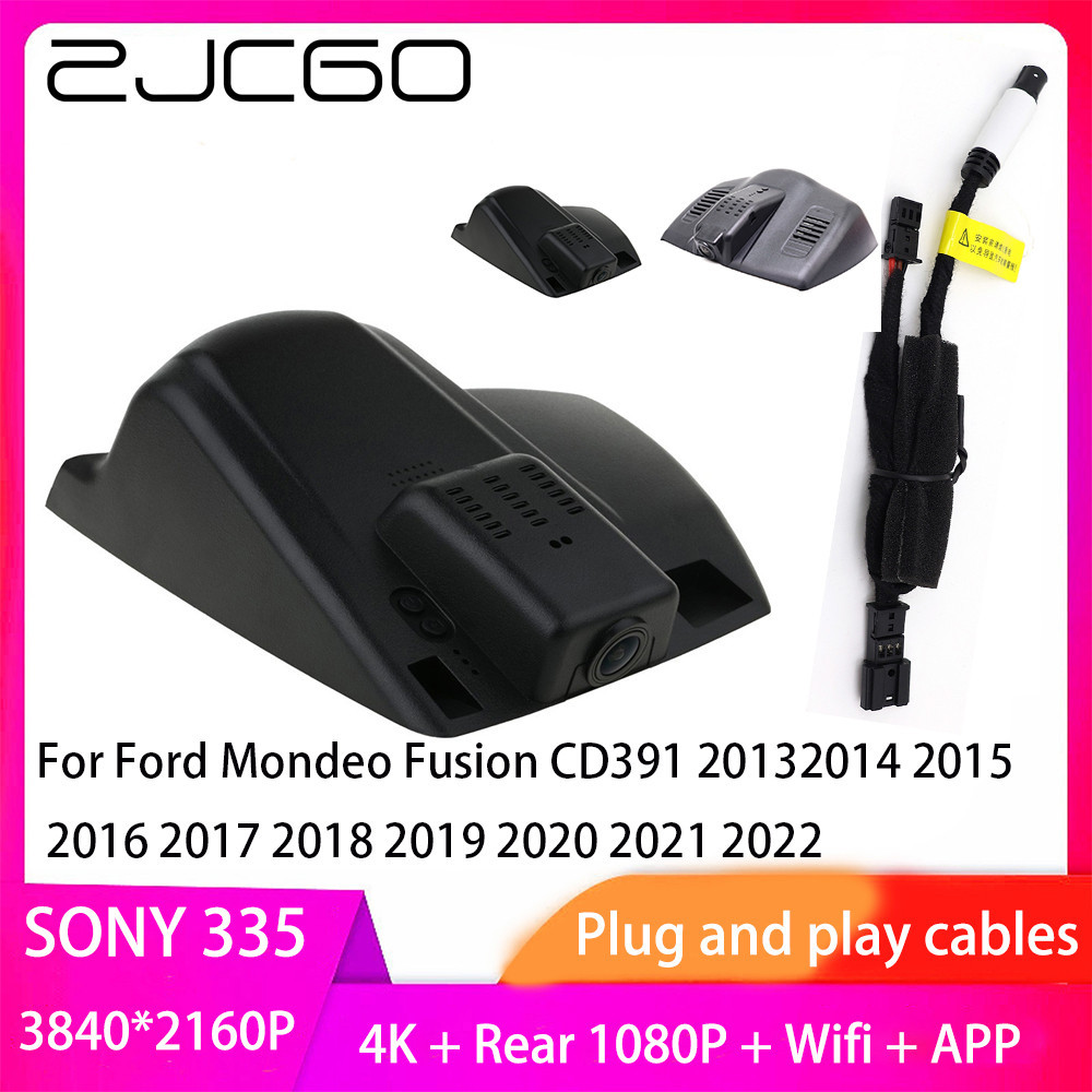 ZJCGO Plug And Play DVR Dash Cam UHD 4K 2160P Video Recorder For Ford