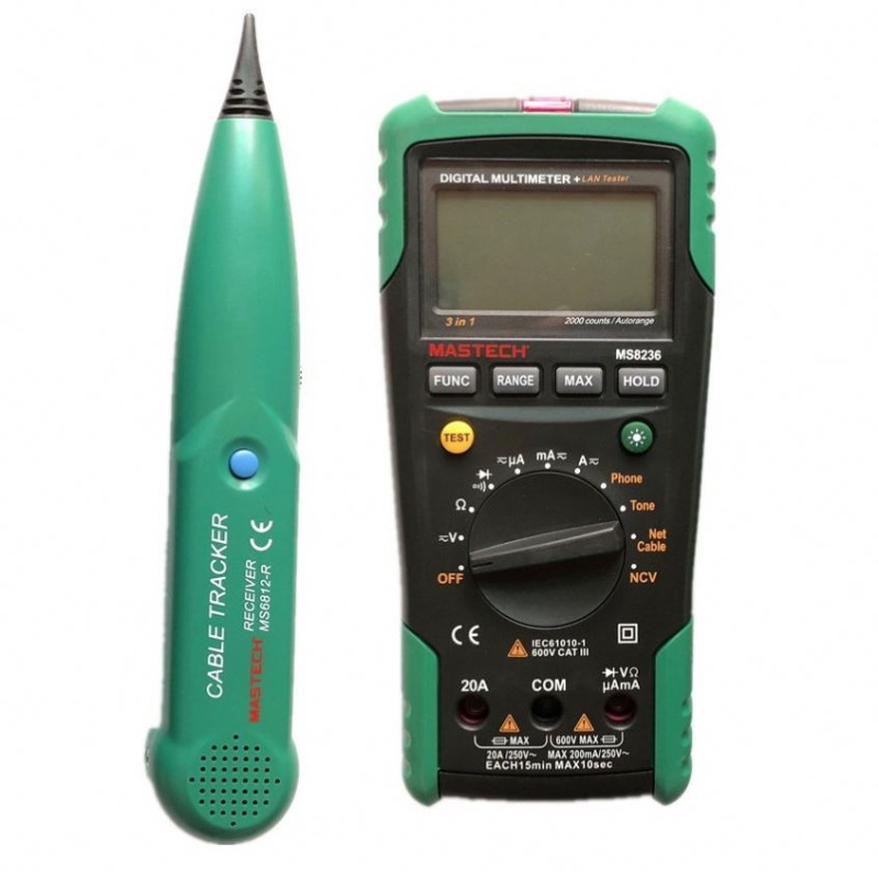 Ms Auto Range Digital Multimeter Lan Tester Net Cable Tracker Tone