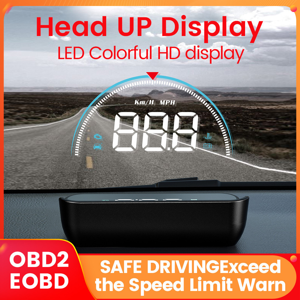 Hd M Hud Led Head Up Display Obd Ii Car Hud Speedometer Water