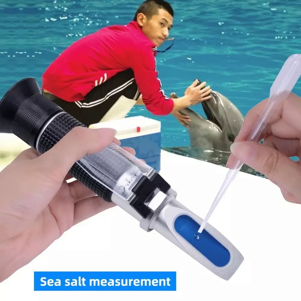 WN7R Handheld Dual Scale Sea Water Salinity Refractometer 0 10