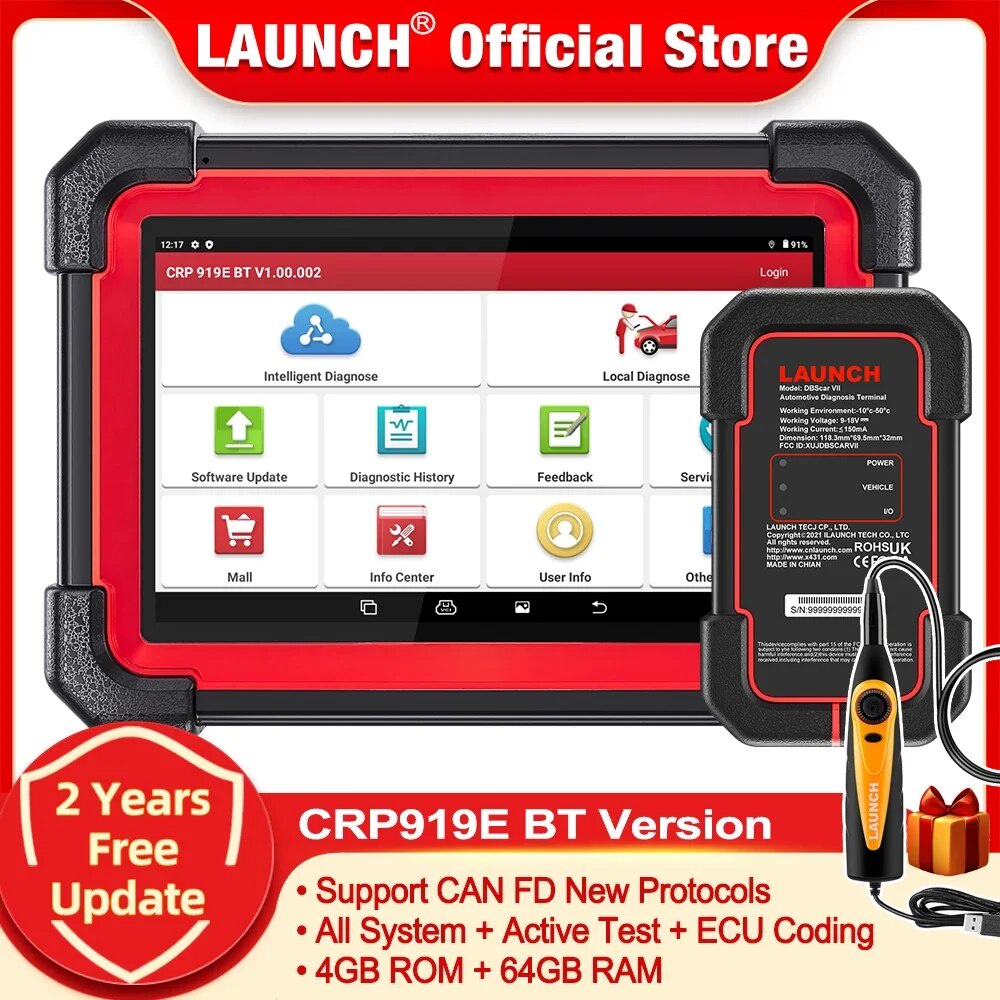 New Launch X Crp E Bt Car Diagnostic Tools Canfd Doip Obd