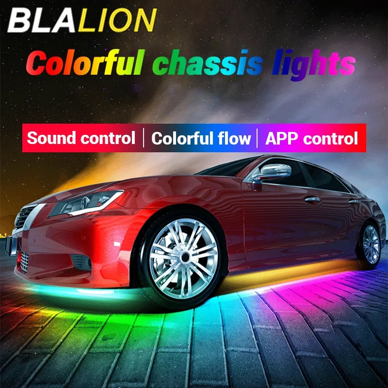 Blalion Car Flexible Underglow Strip Light Led Underbody App Remote