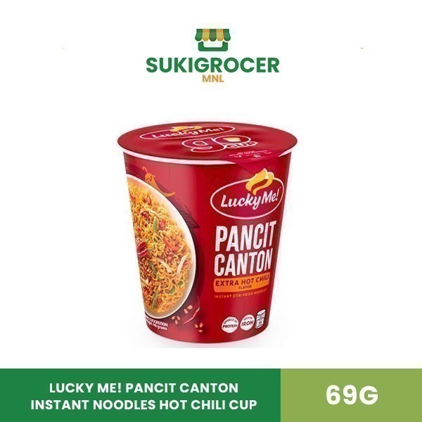 Lucky Me Pancit Canton Instant Noodles Hot Chili Cup G Shopee