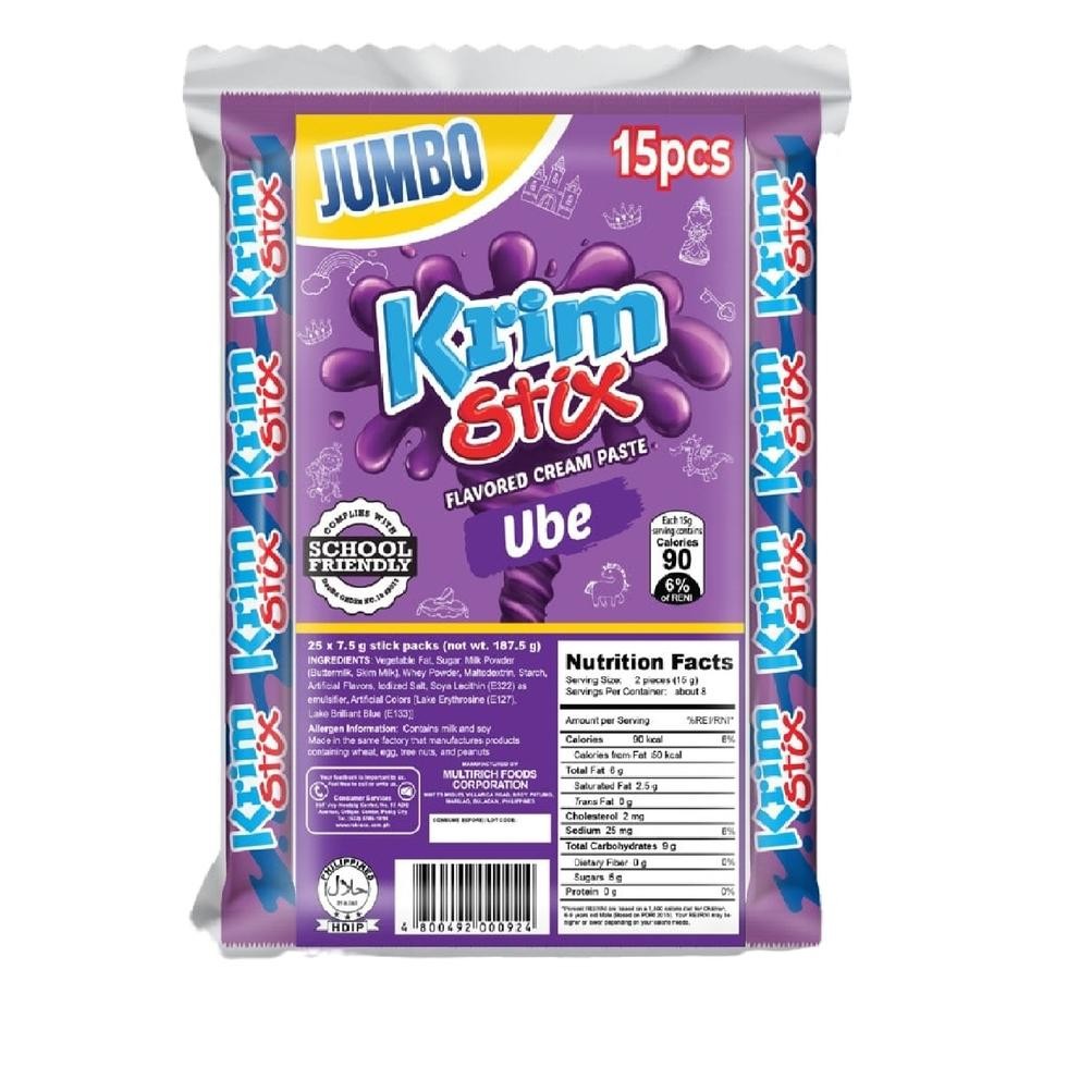 Krim Stix Flavored Cream Paste Jumbo Ube 15s Shopee Philippines